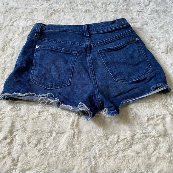 7 for all Mankind Women's Size 27 Blue High Waist Shorts - Picture 5 of 5